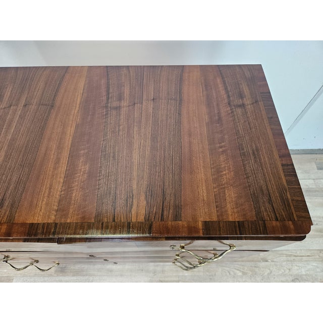 Art Deco Chest of Drawers in Walnut Burl with Five Drawers, 1940 For Sale - Image 9 of 18