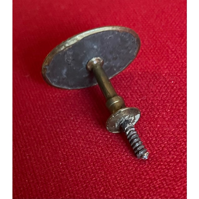 Early 19th Century Antique Early 19th Century American Federal Neoclassical Brass Mirror Support or Picture Hook With Urn Decoration Circa 1810 - 1820 For Sale - Image 5 of 10