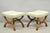 Neoclassical Vintage Italian Neoclassical Style Walnut Wood Curule X-Form Stool - A Pair For Sale - Image 3 of 13
