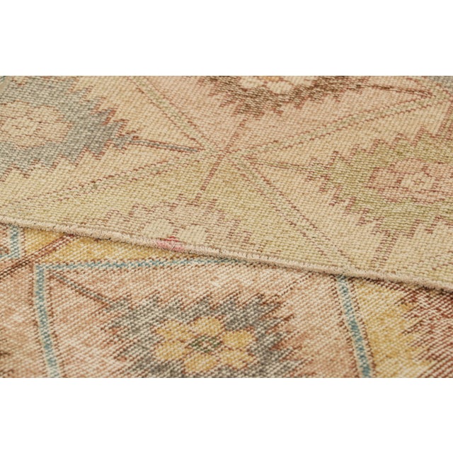Textile Vintage Zeki Müren Runner Rug With Multicolor Floral Medallions | Rug & Kilim For Sale - Image 7 of 7