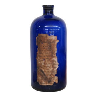 Reed and Carnrick Peptenzyme Elixir Gallon Bottle Cobalt Glass Degestant 4446b For Sale