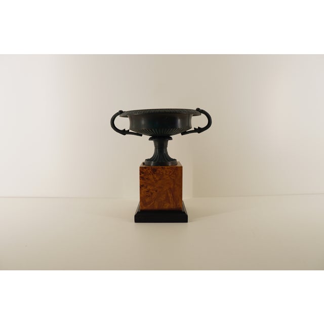 Vintage San Pacific Neoclassical Style Bronze Tazza For Sale - Image 4 of 14