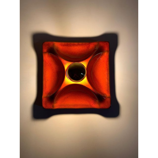 1960s Mid-Century Modern Fat Lava Ceramic Wall Lights from Hustadt Leuchten, 1960s, Set of 2 For Sale - Image 5 of 15