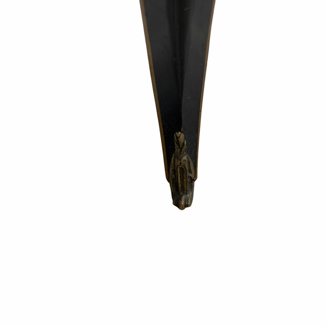 Drexel Et Cetera Chinoiserie Black Lacquer One Drawer Side Drink Table For Sale - Image 9 of 12
