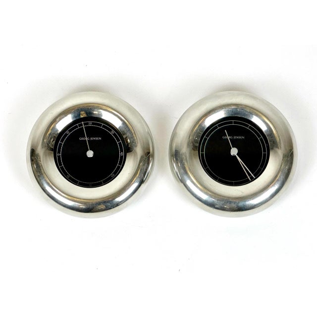 Vintage Donut Wall Clock and Thermometer by Andreas Mikkelsen for Georg Jensen, 1990s, Set of 2 For Sale - Image 10 of 10