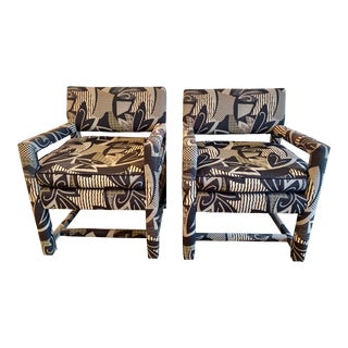 Mid Century Parsons Chairs Milo Baughman For Sale