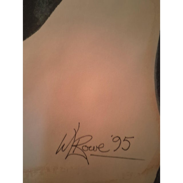 Original 1995 William Rowe "Kokopelli" Watercolor For Sale In Tampa - Image 6 of 12