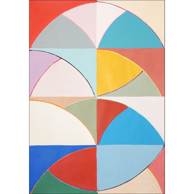 2026, Colorful Ball of Wool Modern Bauhaus Painting - Set of 3 For Sale In Miami - Image 6 of 11