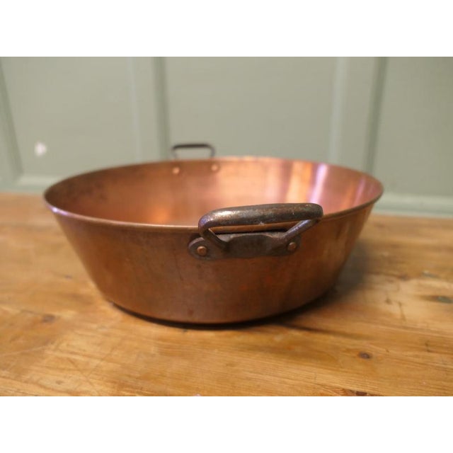 Large Double Handled Jam Pan in Copper, 1920 For Sale - Image 6 of 7