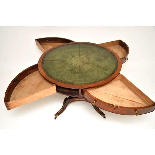 Antique Regency Leather Top Drum Table, 1800s For Sale - Image 4 of 13