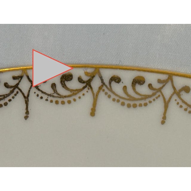 Mid 20th Century Dresden Hand Painted Dinner Plates - Set of 10 For Sale - Image 11 of 12