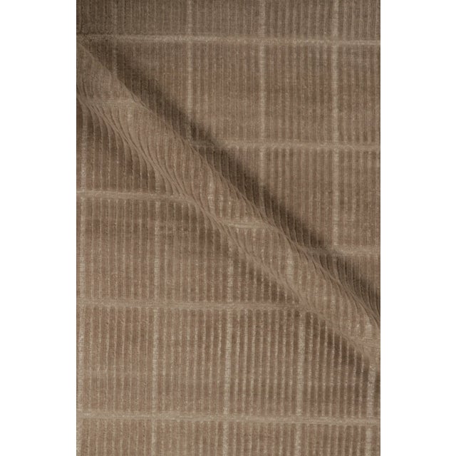 Textile Contemporary Oversized High-Low Grid Wool Mohair Rug by Rug & Kilim, India For Sale - Image 7 of 10