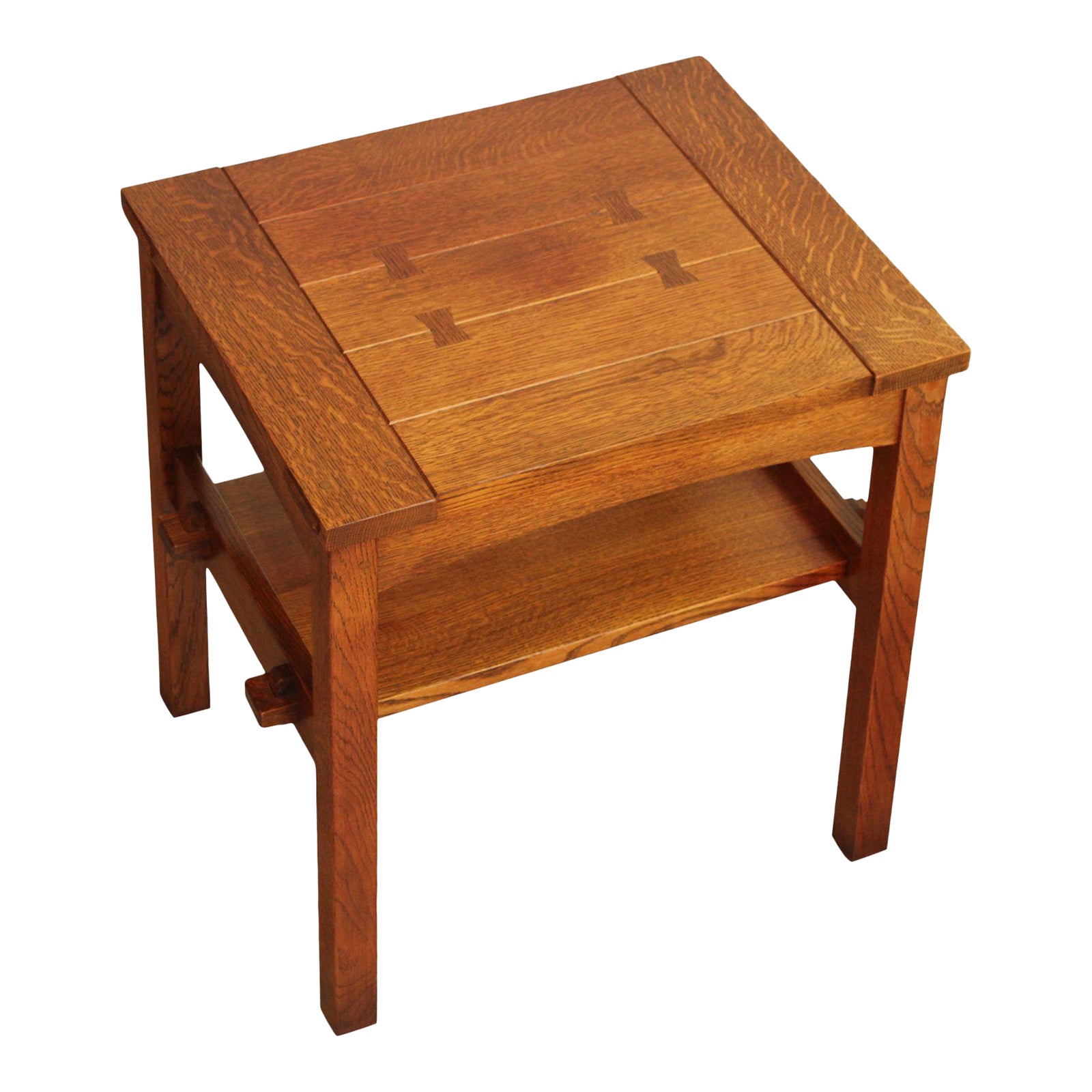 Early 21st Century Stickley Mission Collection Oak Butterfly Top End