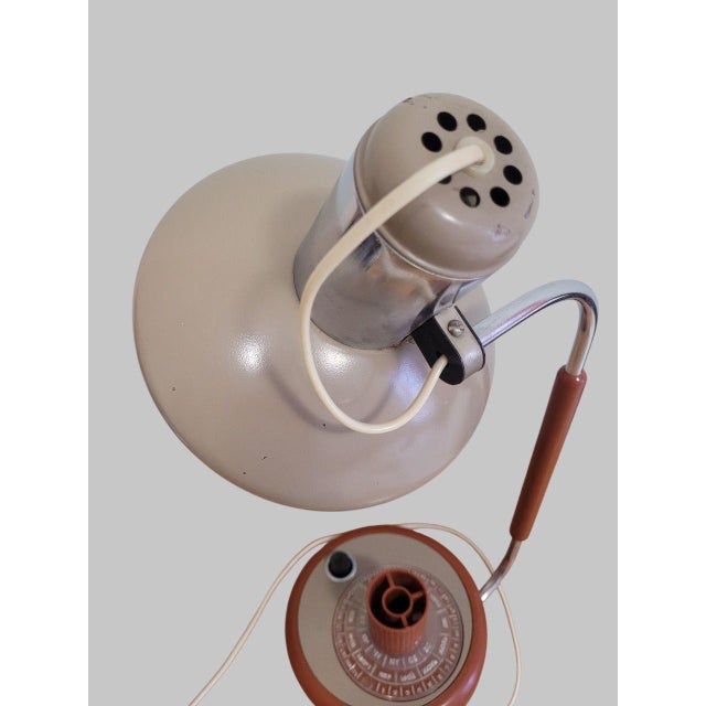 Metal Soviet Table Lamp with Calendar and Pen Holder, 1970s For Sale - Image 7 of 9