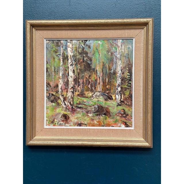 John Sköld, Birch Forest, 1954, Oil on Canvas, Framed For Sale - Image 17 of 18