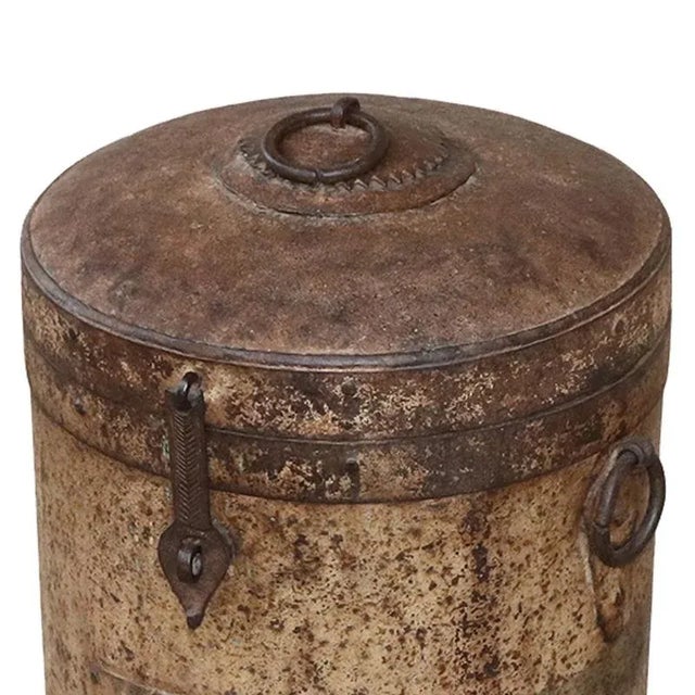 Dimensions: 14″ W x 14″ D x 18″ H A great addition to any farmhouse or rustic decor, you can use this iron barrel for a...