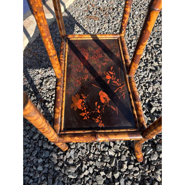 Bamboo Etagere With Chinoiserie Panels, 19th Century For Sale - Image 10 of 14