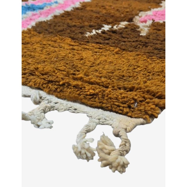 Tribal Handwoven Berber Boujad Rug - 8.6 X 7.2 Ft For Sale - Image 3 of 9