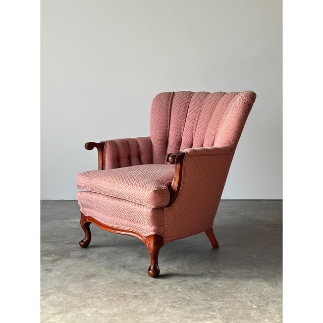 Mid-Century French Provincial Channel-Back Armchair For Sale - Image 11 of 17