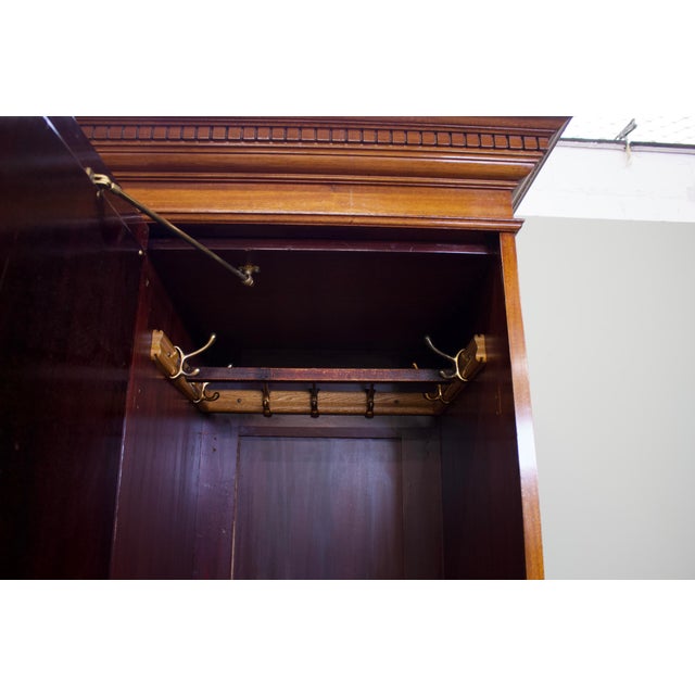 Antique Edwardian Walnut Wardrobe, 1900s For Sale - Image 10 of 14
