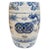 Blue Chinese Blue & White Garden Stool With Dragon & Phoenix For Sale - Image 8 of 9