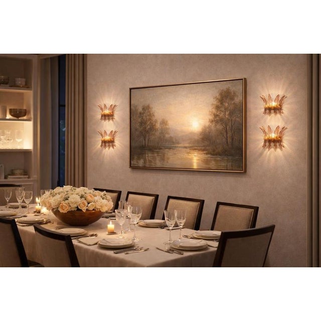 Italian Murano Glass Wall Sconces, 1990s, Set of 2 For Sale - Image 16 of 17