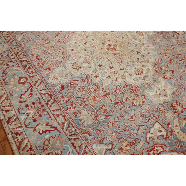 Early 20th Century Sky Blue Persian Bakhtiari Carpet - 10'8" x 14'2" For Sale - Image 9 of 11
