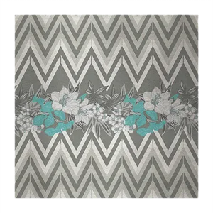 Flowers and Chevron Pattern 5 Fabric Wall Covering by Chiara Mennini for Midsummer-Milano