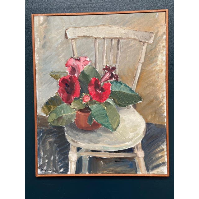 Aina Engström, Gloxinian, 1973, Oil on Canvas, Framed For Sale - Image 18 of 18