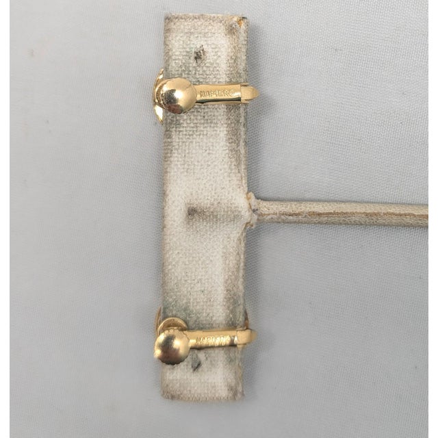 Vintage Signed Napier Goldtone Dionysus Clip Earrings, 1980-2 Pieces For Sale In Philadelphia - Image 6 of 7