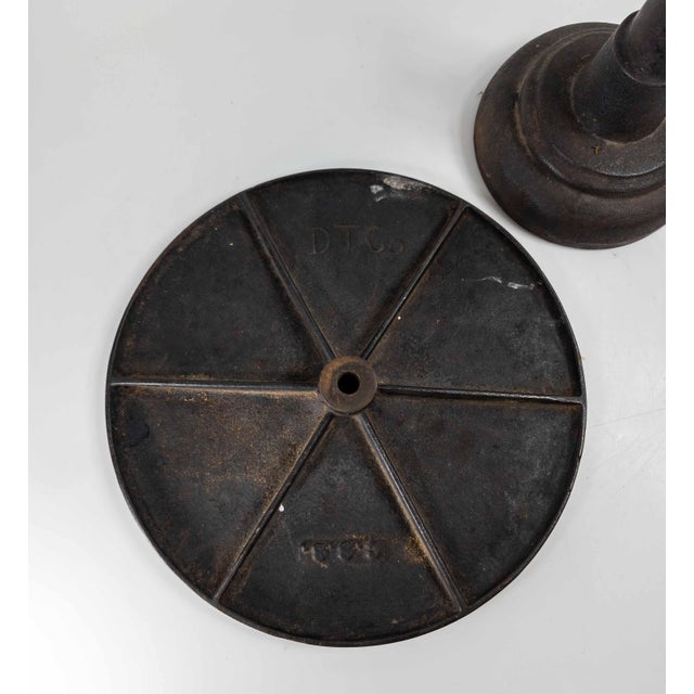 19th Century Cast Iron Sculptor's Display Stand That Rotates, Pottery Decorating For Sale - Image 12 of 14