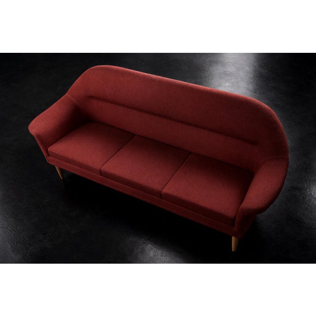 Red Mid-Century Modern Scandinavian Red 3-Seater Sofa from Bröderna Anderssons, 1950s For Sale - Image 8 of 18