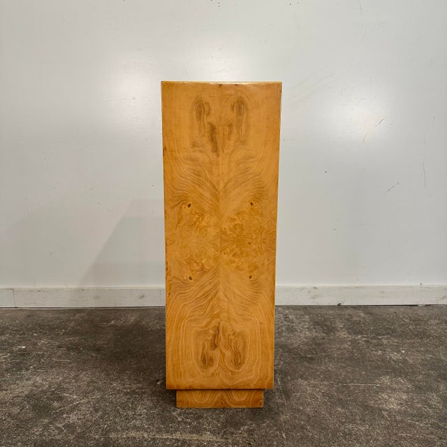 Mid Century Modern Directional Burlwood Pedestal Column | Chairish