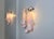 Vintage Italian Murano Wall Lights with Pink Lattimo Glass Petals in the manner of Mazzega, 1990, Set of 2 For Sale - Image 15 of 18