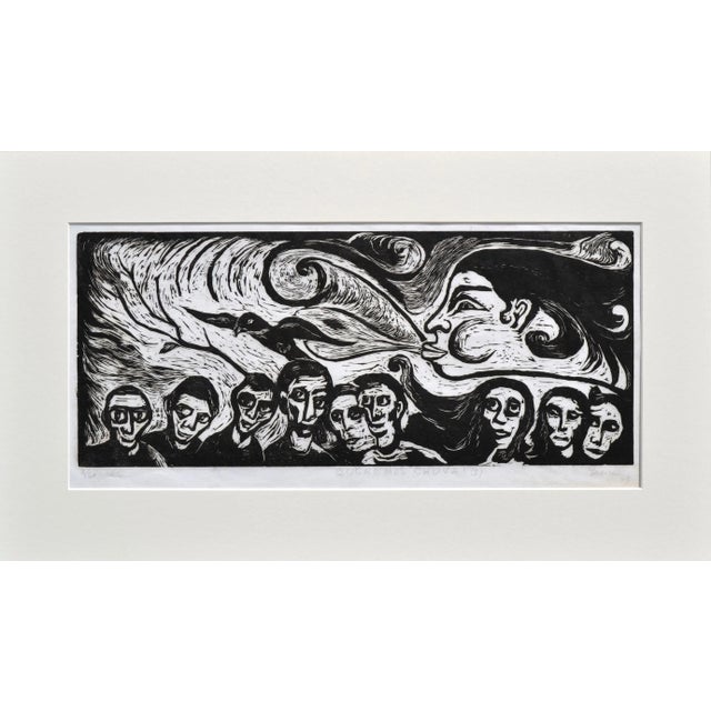 Black "Queremos Chuva!" - "We Want Rain!"- Mid Century Brazilian Figurative Abstract by Isa Aderne For Sale - Image 8 of 8