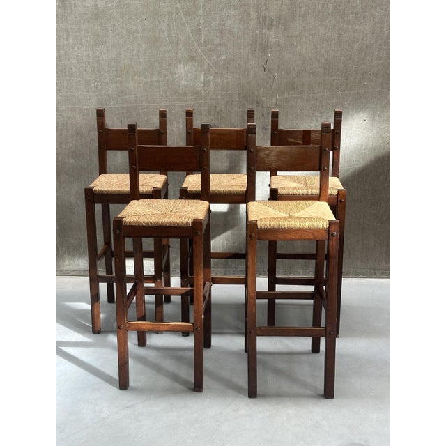 1970s Vintage Bar Stools, 1970s, Set of 5 For Sale - Image 5 of 16