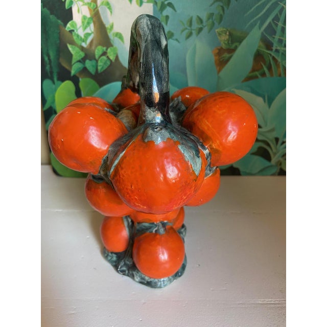 Spanish Trompe-Loeil Clementine Ceramic Pitcher, 1960 For Sale - Image 3 of 9