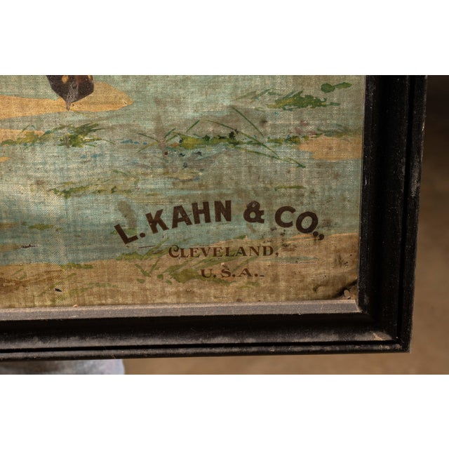 Metal Framed Pre-Prohibition "Driving Club" Rye Whiskey Tin Litho Sign For Sale - Image 7 of 7