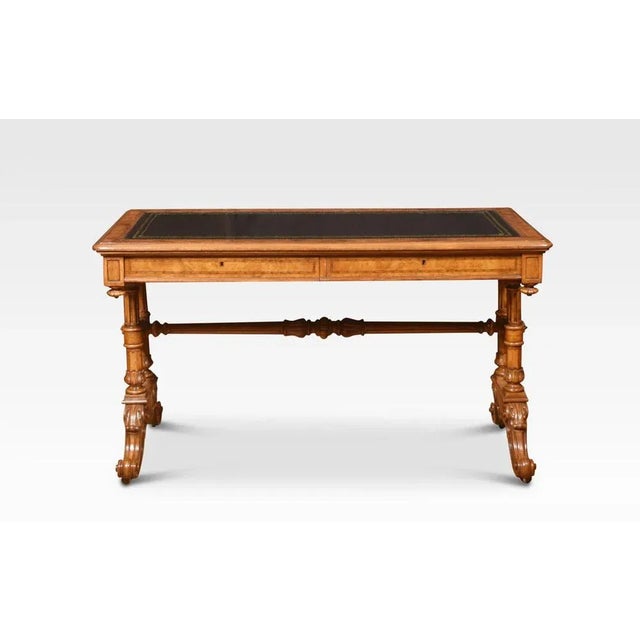 Walnut Writing Desk in the style of Gillows For Sale - Image 5 of 12