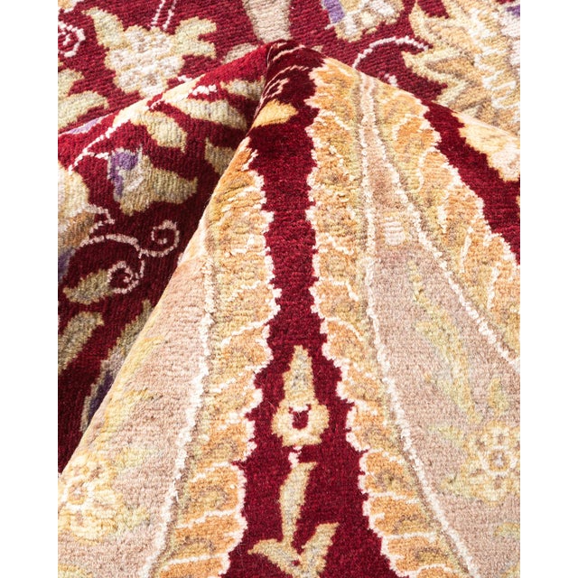 Textile Mogul Hand-Knotted Area Rug - Red, 6' 2" x 9' 1" For Sale - Image 7 of 8