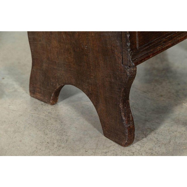 18th Century Irish Oak Bible Box Coffer Stool For Sale - Image 11 of 17