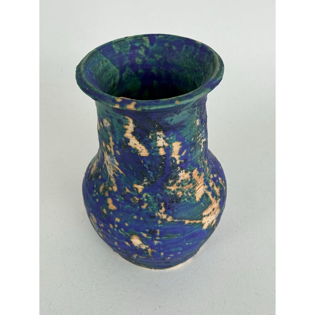 Ceramic Vintage MCM Studio Pottery Vase For Sale - Image 7 of 7