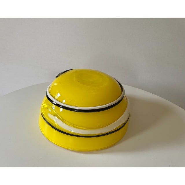 Fulvio Bianconi Art Glass Bowl Murano Italy 1960s Mid Century Modern For Sale In New York - Image 6 of 6