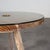 French Bleached Oak Side Table with Glass Top and Brass Detail, 1940s For Sale - Image 11 of 18