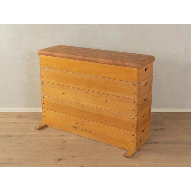 Brown Vintage Wooden Chest, 1960s For Sale - Image 8 of 11