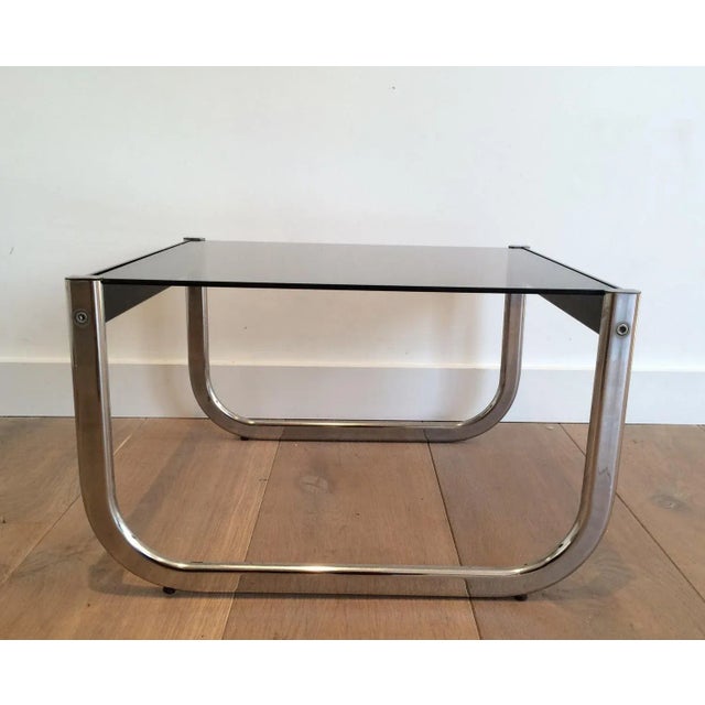 1970s Chrome, Black Wood and Glass Side Tables - A Pair For Sale - Image 9 of 11