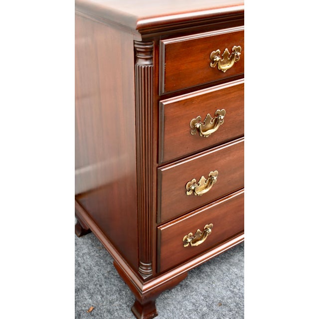 Vintage Chippendale Mahogany Chest of Drawers Carved Shell Dresser For Sale - Image 12 of 16