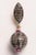 Pave`-set diamond balls and earring posts with round, brilliant cut diamonds with faceted pink rubies. Set in sterling...