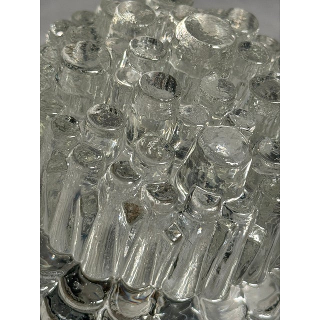 Textured Ice Glass Flush Mount, 1970s For Sale - Image 8 of 9