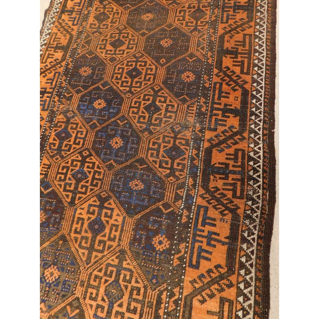 Brown Antique Persian Baluchi Tribal Rug. 3'1"x 5'5" For Sale - Image 8 of 15